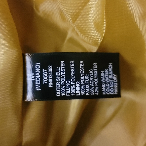 Women's mustard full zip hood jackets Size Medium/Small - Picture 5 of 8